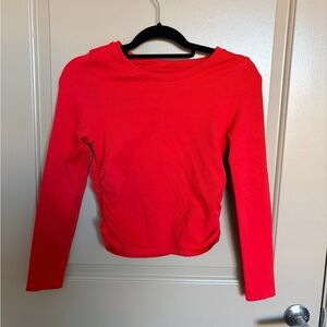 Red Long Sleeve Top
